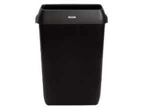 Affaldskurv Katrin 50 Ltr Med Låg Sort Til Vægophæng,2 Stk/Krt