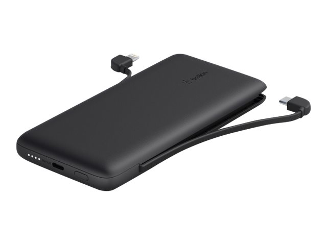 Belkin Boost Charge Plus - Powerbank - 10000 Mah - 23 Watt - Schnellladung, Pd - 2 Ausgangsstikforbindelser (Lightning, Usb-C) - Sort