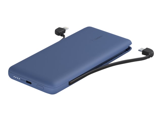 Belkin Boost Charge Plus - Powerbank - 10000 Mah - 23 Watt - Fast Charge - 2 Output-Stikforbindelser (Lightning, Usb-C) - Midnatsblå