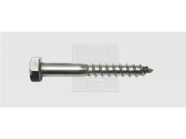 Swg Holzschraube 8 Mm, 120 Mm, Außensechskant Din 571, Edelstahl A2, 20 Stk