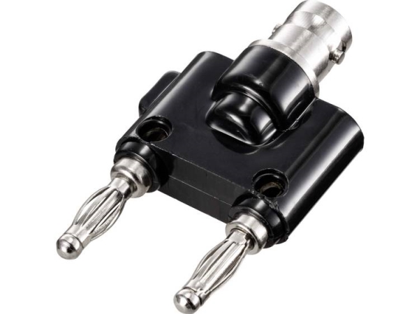Tru Components Adapterstik Bnc-Bøsning - Lamelstik 4 Mm Lige Sort