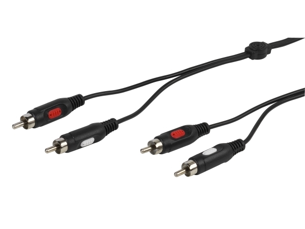 Vivanco 46/00 50, 2 X Rca, Männlich, 2 X Rca, Männlich, 5 M, Schwarz
