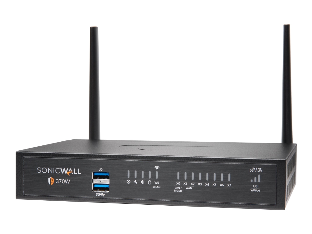 Sonicwall Tz370w Advanced Edition Sakerhetsfunktion Med 1 Års Totalsecure 1gbe Wi Fi 5 2.4 Ghz 5 Ghz Skrivbord