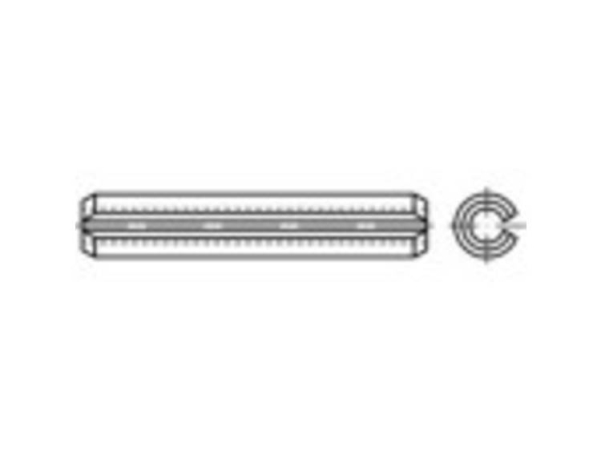 Toolcraft C136893 Rörstifte (Ø X L) 10 Mm X 80 Mm Federstahl 50 Stk