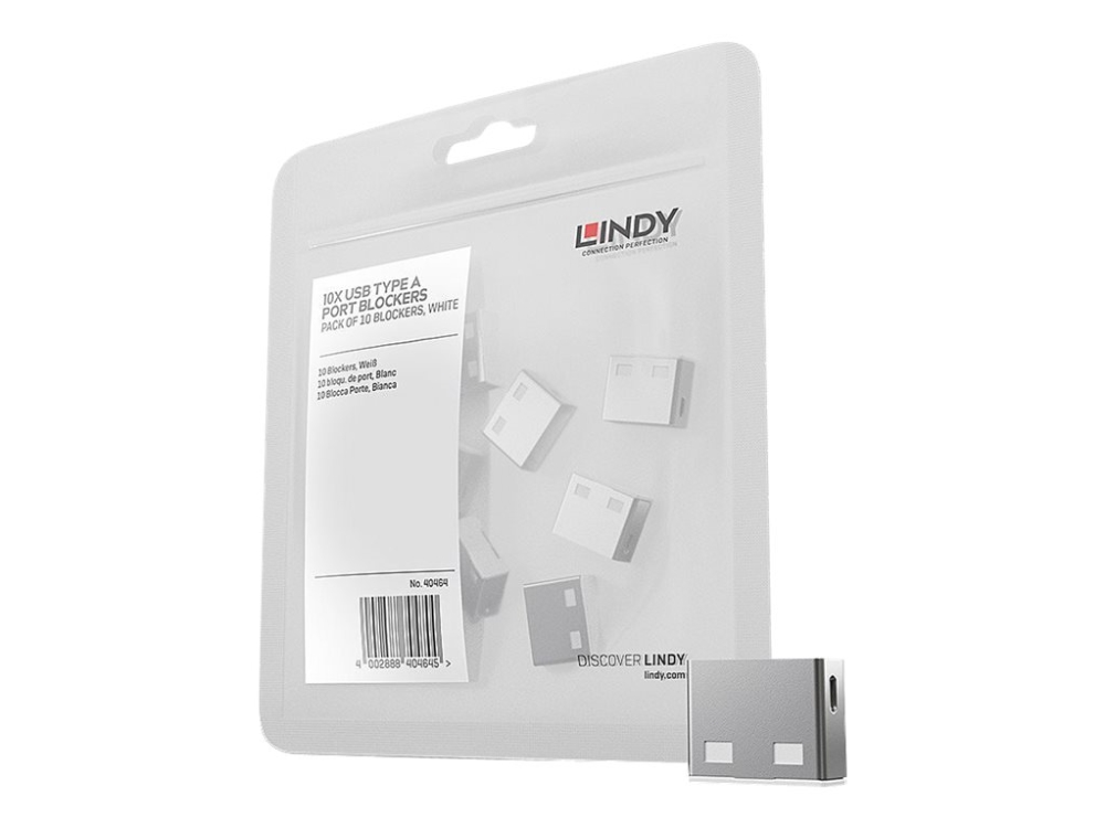 Lindy USB Port Blocker - USB-portblockerare - vit (paket om 10) | Datortillbehör - Övriga datortillbehör - Övriga tillbehör | GameStuff