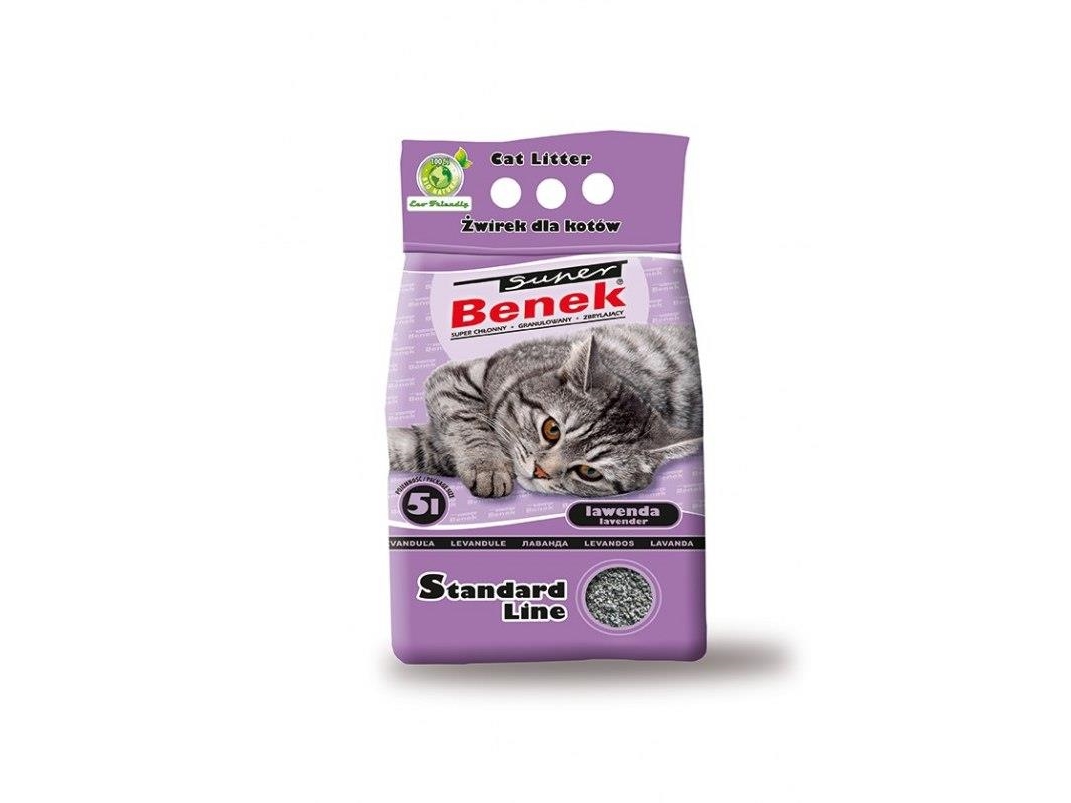 Certech Super Benek Standard Lavendel - Klumpende Katzenstreu 5 L