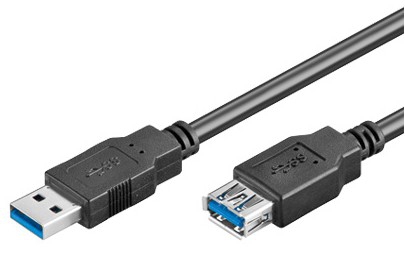 Goobay 93999, 3 m, USB A, USB A, USB 3.2 Gen 1 (3.1 Gen 1), Hanstik/Hunstik, Sort