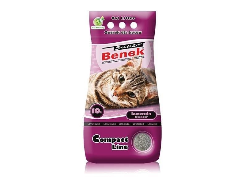 Certech Super Benek Compact Lavender - Klumpende Katzenstreu 10L
