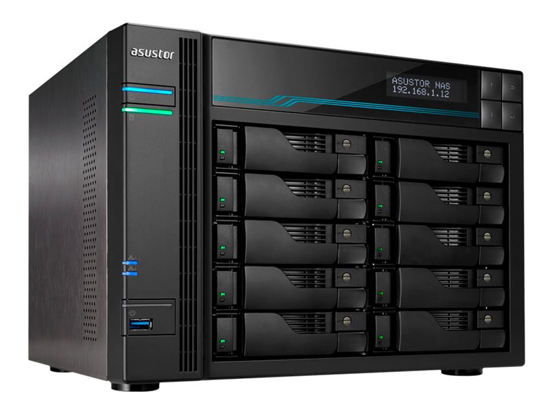 ASUSTOR Lockerstor 10 AS6510T - NAS-server - 10 fack - SATA 6Gb/s - RAID RAID 0, 1, 5, 6, 10, JBOD - RAM 8 GB - 2.5 Gigabit Ethernet / 10 Gigabit Ethernet - iSCSI support | Datorkomponenter - Hårddisk & Lagring - NAS | GameStuff