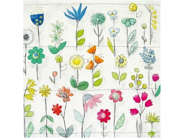 Billede af Museums & Galleries Card Square Floral Pattern With An Envelope