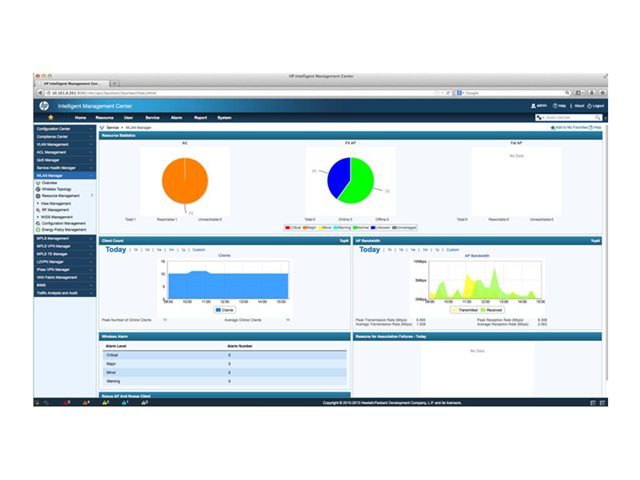 HPE Intelligent Management Center Wireless Service Manager - Produktopgraderingslicens - 250 netværksenheder - opgradering fra HP ProCurve Mobility Manager - elektronisk
