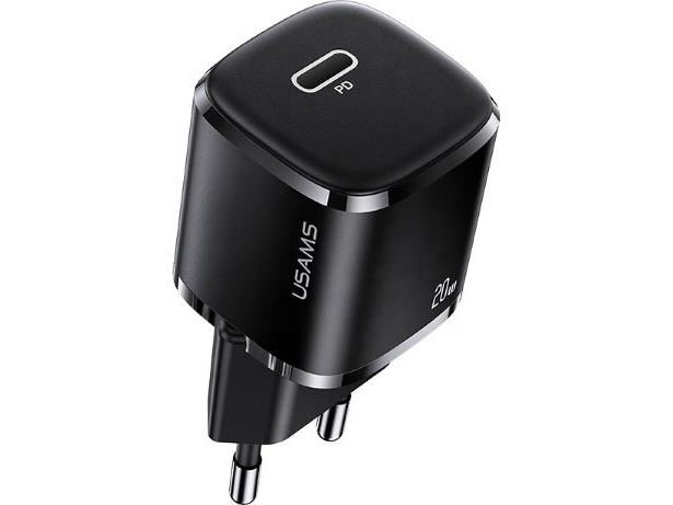 Usams Travel Charger 1Xusb-C T36 Mini 20W Schwarz