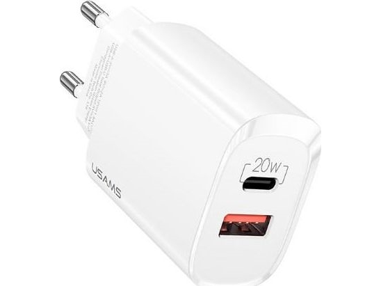 Usams T35 Vægoplader 1X Usb-A 1X Usb-C 3 A (Cc121tc01)