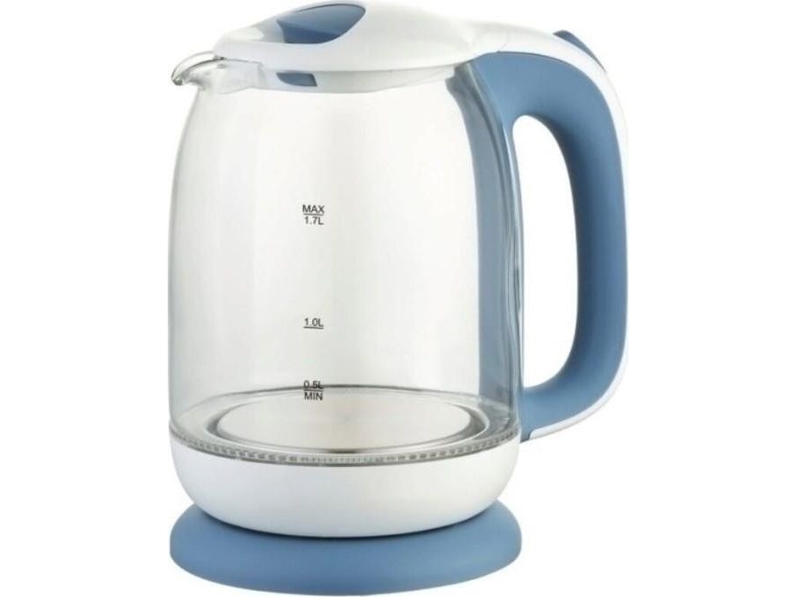 Kettle Maestro Glass Electric Kettle Maestro Mr056 1.7L, 2200W White-Blue