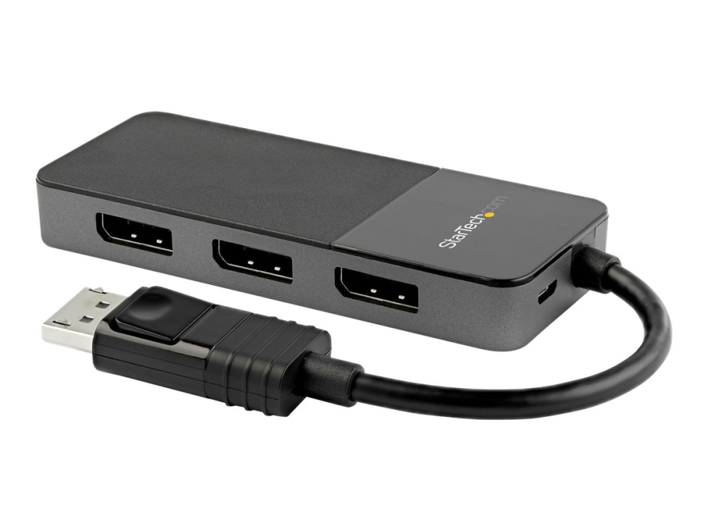 Startech 3-Port Multi Monitor Adapter, DisplayPort 1.4 to 3x 4K DP Video Splitter, Triple or Dual 4K, Laptop/Desktop DisplayPort MST Hub for Multiple Monitors, Windows Display Adapter - Multi Stream Transport (MST14DP123DP) - Video-/audiosplitter - 4 x DisplayPort - desktop