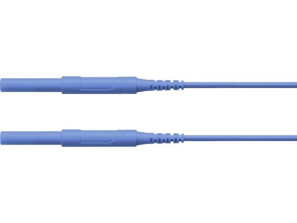 Schützinger Sicherheits-Messleitung Stecker 4 Mm Stecker 4 Mm 100.00 Cm Blau 1 St. (Hspl 8568 / Awg16 / 100 / Bl)