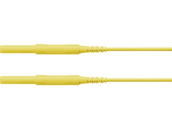 Schützinger Sicherheits-Messleitung Stecker 4 Mm Stecker 4 Mm 100.00 Cm Gelb 1 St. (Hspl 8568 / Awg16 / 100 / Ge)