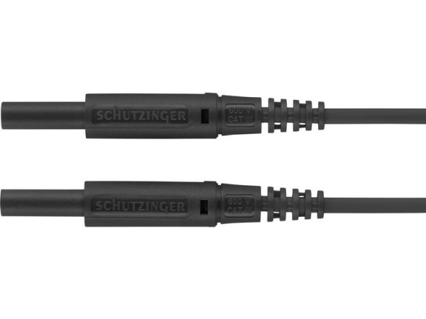 Schützinger Msfk A301 / 0.5 / 25 / Sw Prøveledning [Stik 2 Mm - Stik 2 Mm] 25.00 Cm Sort 10 Stk