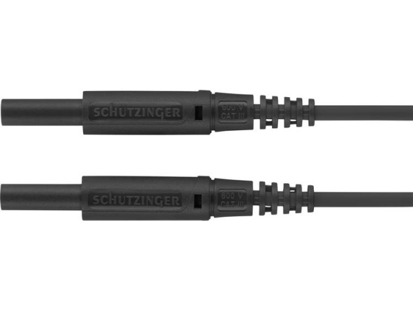 Schützinger Msfk A301 / 0.5 / 75 / Sw Prøveledning [Stik 2 Mm - Stik 2 Mm] 75.00 Cm Sort 10 Stk