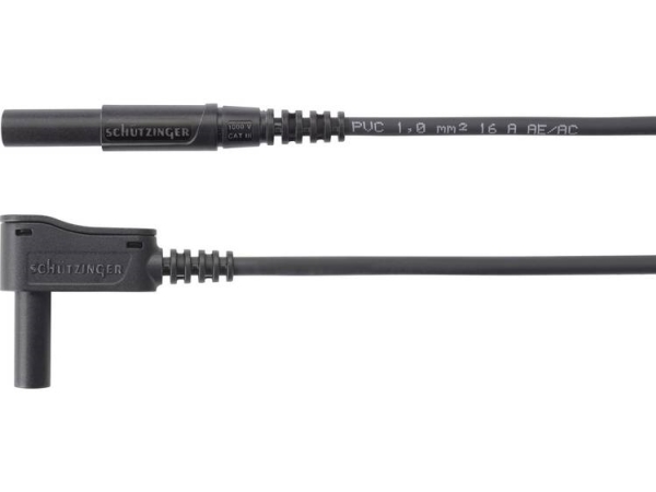 Schützinger Mswfk A341 / 1 / 150 / Sw Prøveledning [Stik 4 Mm - Stik 4 Mm] 150.00 Cm Sort 2 Stk