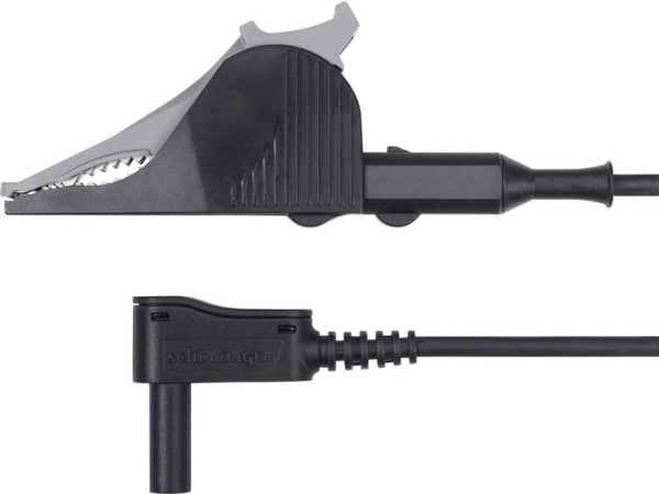 Schützinger Mswsak 7418 / 2,5 / 150 / Sw Messleitung [Stecker 4 Mm - Krokodil] 150,00 Cm Schwarz 10 Stück