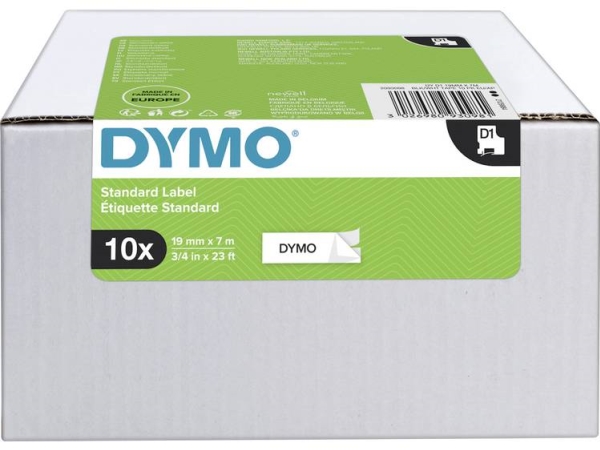 Dymo D1 Vorteilspack - 24Mm X 7M - Schwarz Auf Weiß, Weiß, Selbstklebendes Druckeretikett, Dp1, Entfernbar, Labelpoint 350, Labelmanager 350D, Labelm