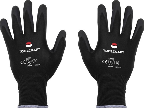Toolcraft To-5621484 Polyamid , Nitril Arbejdshandske Størrelse (Handsker): 8 En 388 Cat Ii 1 Stk