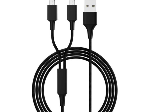 Smrter Usb-Ladekabel Usb 2.0 Usb-A Stecker, Usb-Micro-B Stecker 1,20 M Schwarz Smrter_Hydra_Duo_M_Bk