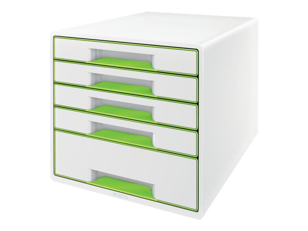 Desk Cube Leitz Wow 5-Skuffer Hvid/Grøn
