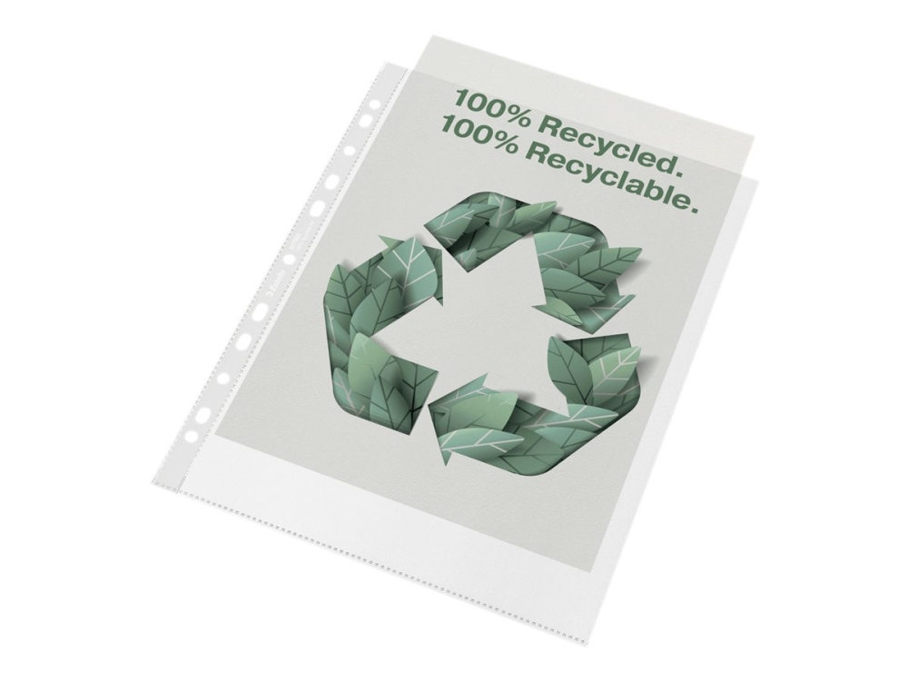 Plastlomme Esselte Recycled 100My A4+ Med Præg - (100 Stk.)