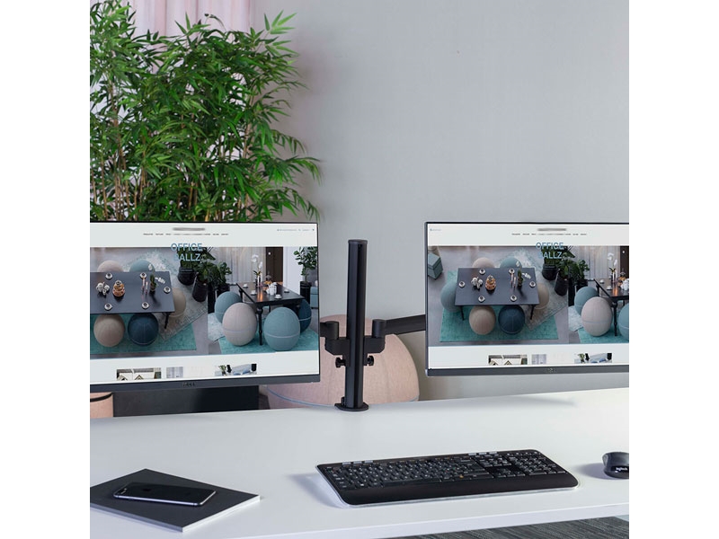 Monitorin pidike V4 Twin valkoinen