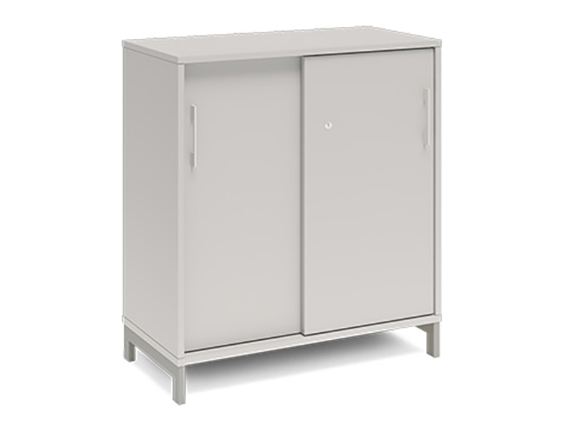 Büroschrank Dna 800X890 Mm Hellgrau/Weiß, Schiebetür 2A4