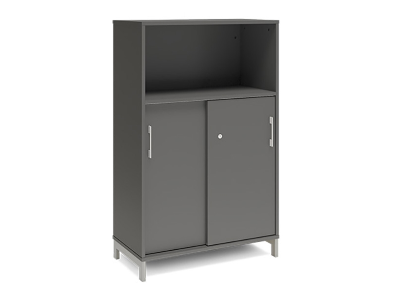 DNA 3A4 antracit, antracit 2A4 skydedør, hvid benramme