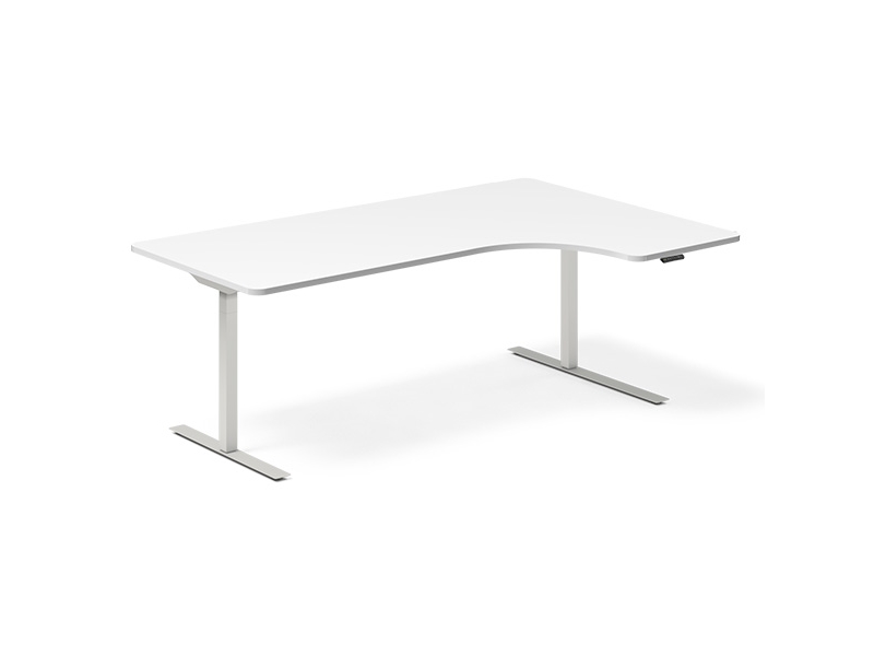 Hæve-sænkebord DNA 1600x1200 mm Venstre Hvid 2-ben/Hvid