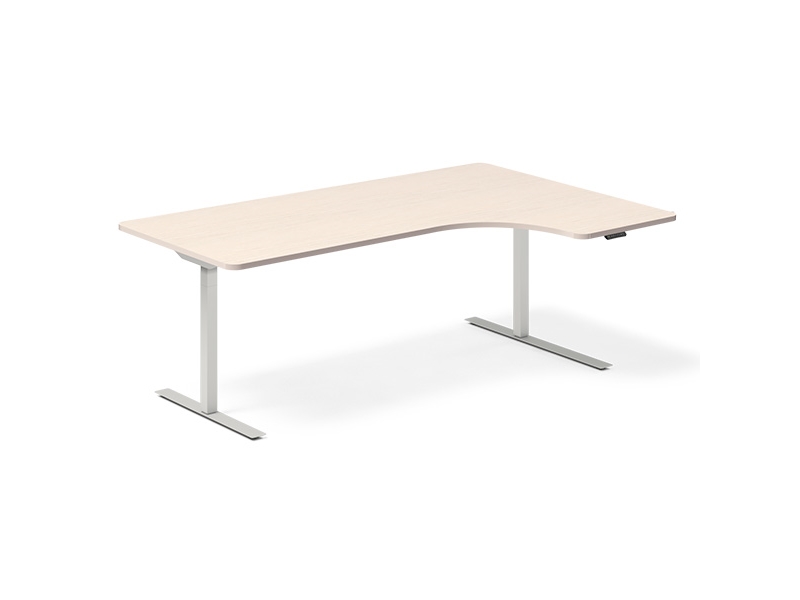 Nosto-/laskupöytä DNA, koivu 1600x1200 mm Vasen 2-jalkainen/Valkoinen