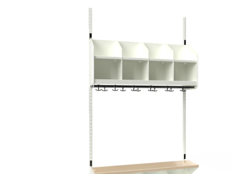 BST Kombination C, Startsektion 4 pladser B 1000 mm, mørkgrå