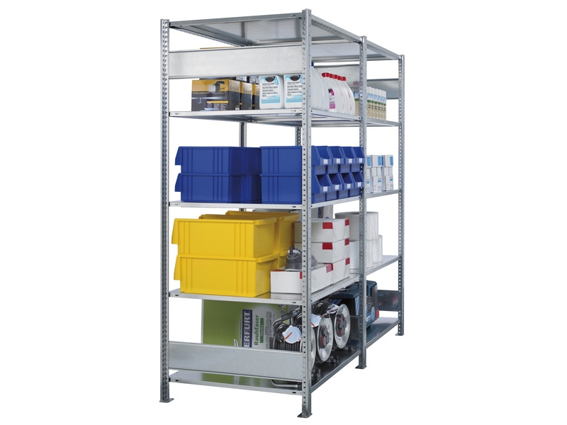 Liitännäisosa Ruuviton varastohylly, palkit 2500x1300x600 150 kg/hyllykkö