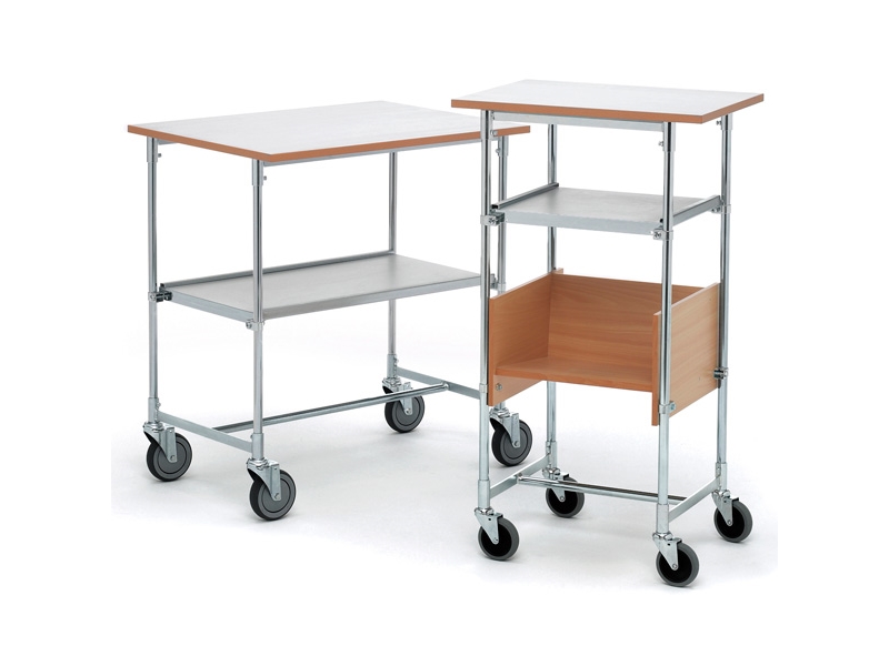 Rullebord, kontor Grå Laminat 900x1200x600 mm