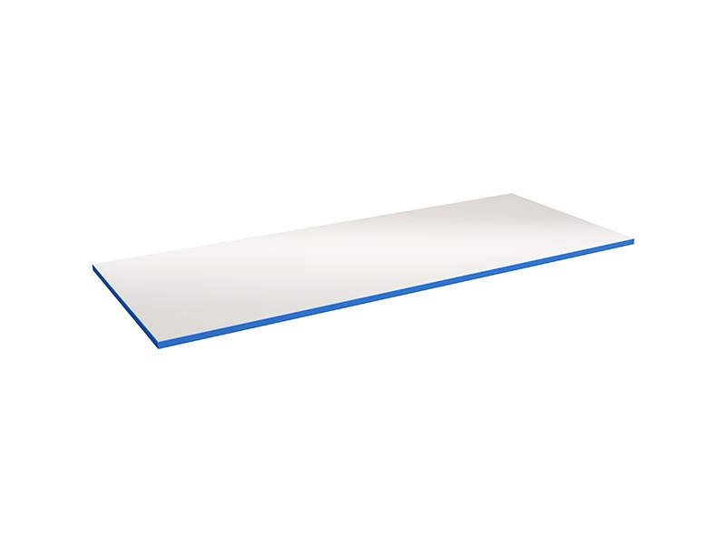 Bordplade 24 mm 800 x 620 mm Grå HPL Blå ABS kant | Möbler - Stolar & Stolmattor - Mottagning Stolar | GameStuff