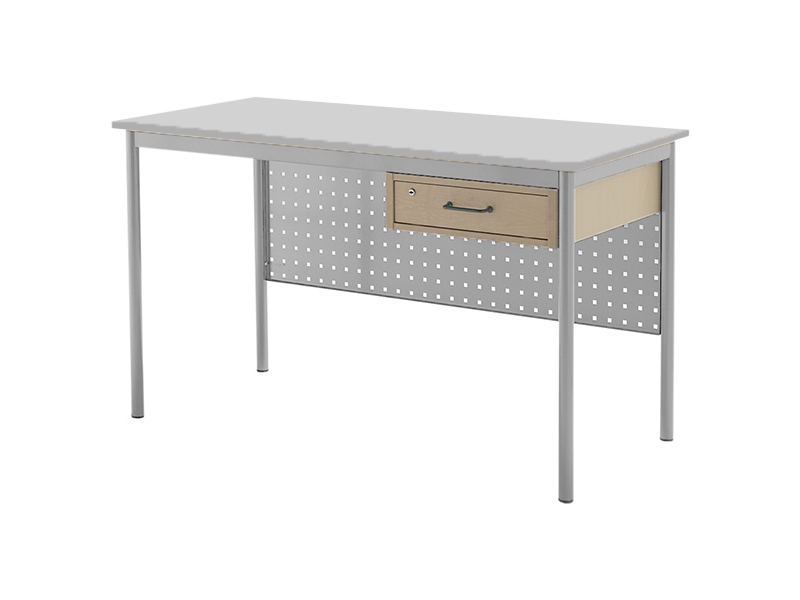 Lærerbord Combi 1200x600 mm Lys grå på alugrå understel | Möbler - Stolar & Stolmattor - Tillbehör | GameStuff
