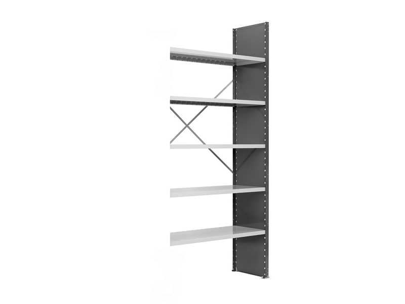 Lagerreol V06 Følgesektion 2100x300 mm Lukket / 7035