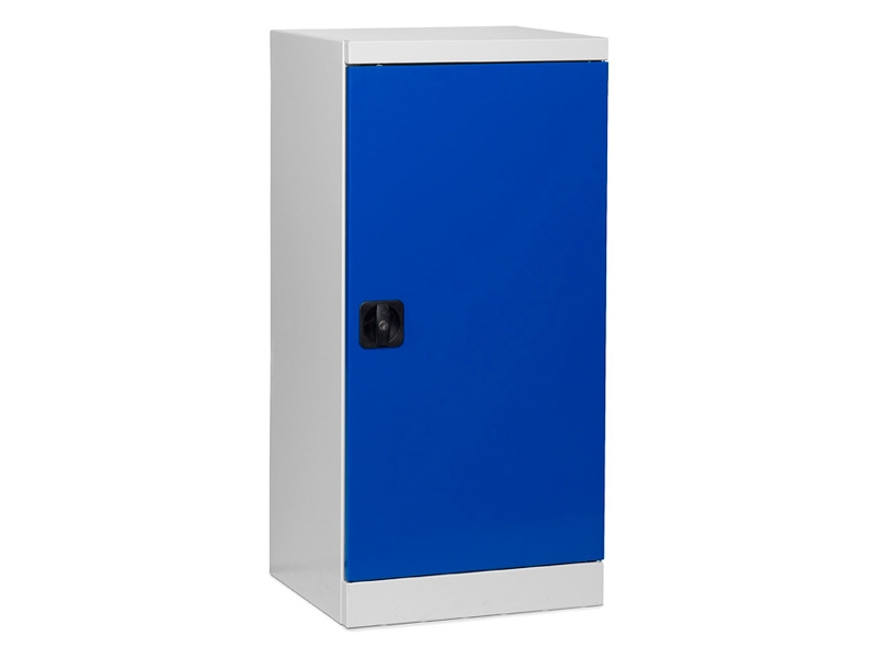 Opbevaringsskab i stål - SMV 1040x1000x435mm blå dør