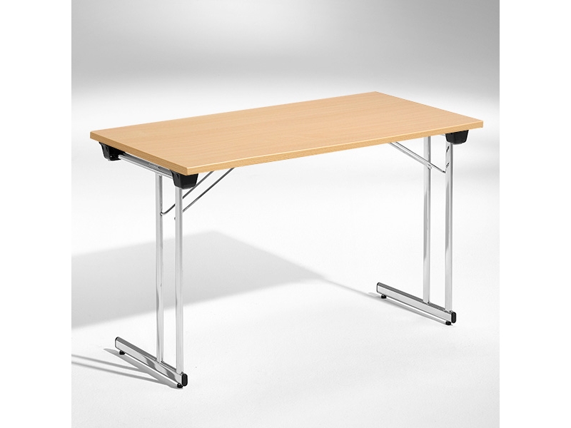 Konferenztisch Kongress Buche 1200X500 Mm Chrom-Untergestell