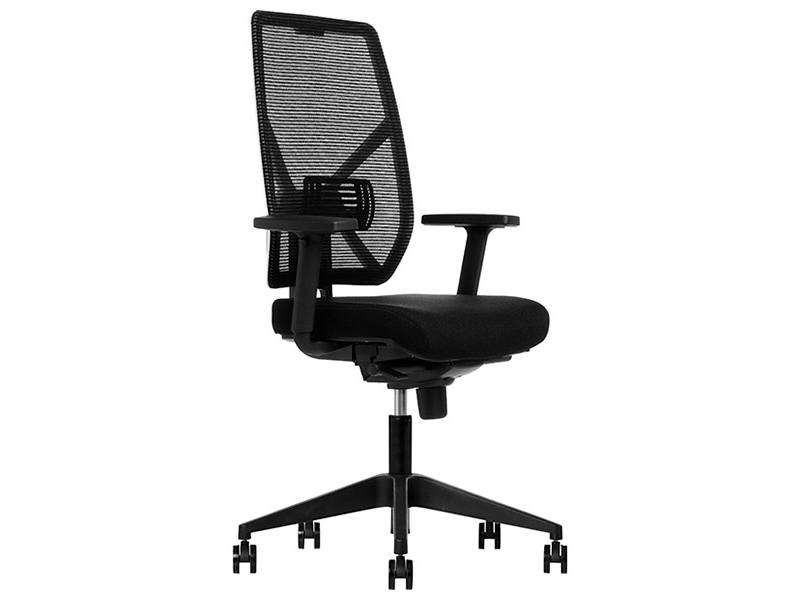 Kontorstol For_U med sort kryds - inkl. justerbare armlæn | Möbler - Stolar & Stolmattor - Kontorsstolar | GameStuff