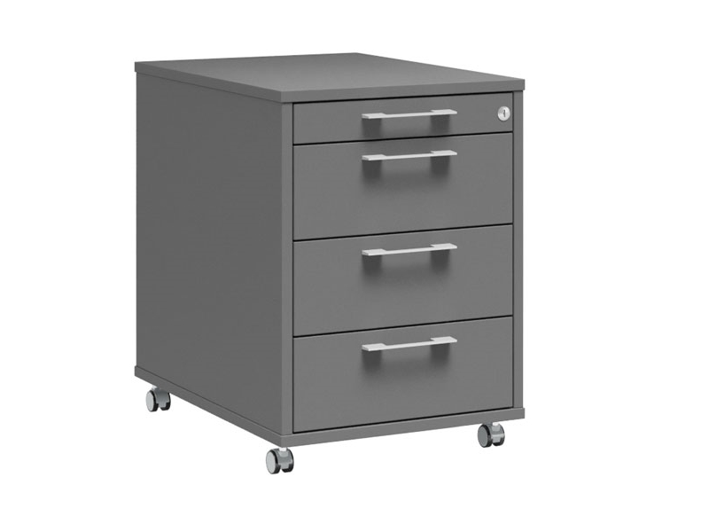 Hurtsenhet DNA 4 lådor, Antracit | Möbler - Tillbehör - Kontorsförvaring | GameStuff