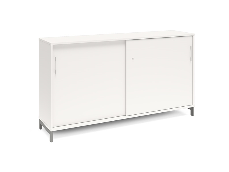 Kontorsskåp DNA 1600x890 mm vit/vit skjutdörr 2A4 | Möbler - Bord - Kontorsbord | GameStuff