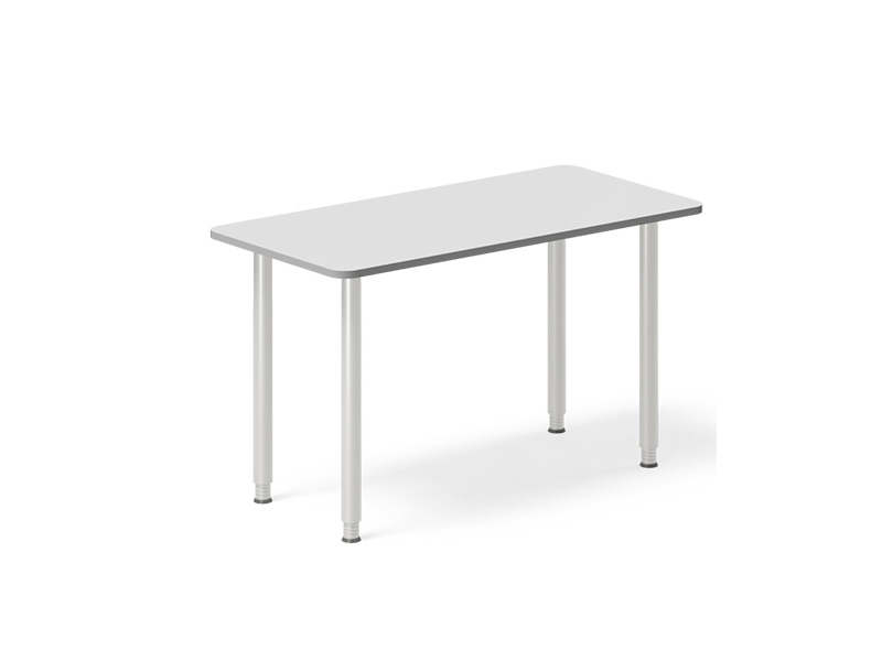 Schreibtisch Dna, Lichtgrau 1600X800 Mm I-Beine/Alu-Grau