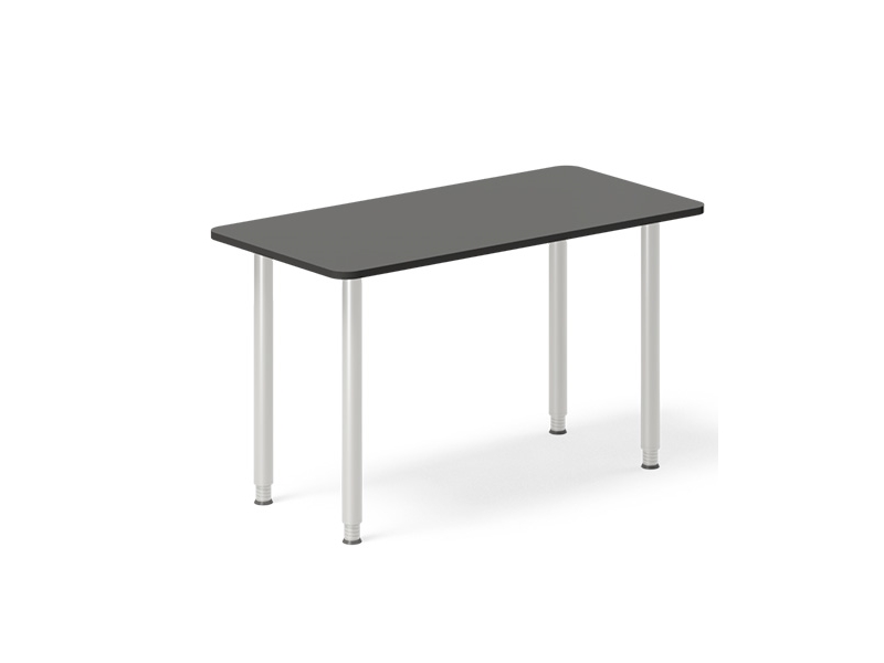 Schreibtisch Dna, Anthrazit 1800X800 Mm I-Beine/Alu-Grau