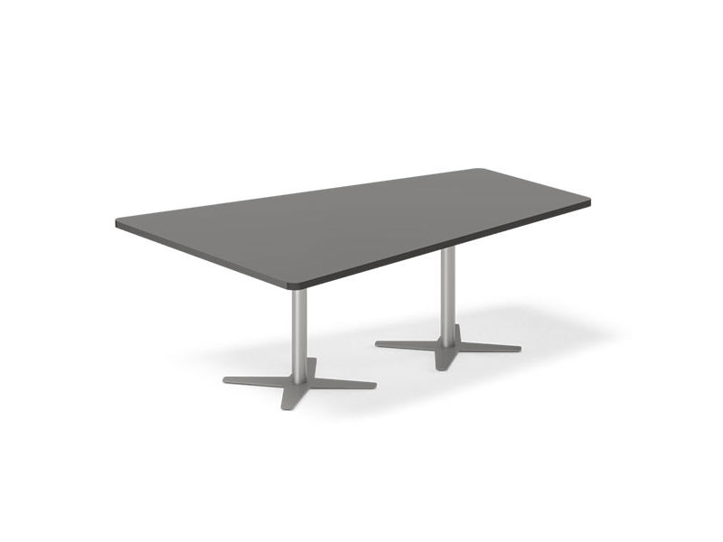 Konferensbord DNA, antracit 5000x2365 mm trapezoidalt, vitt stativ | Möbler - Stolar & Stolmattor - Tillbehör | GameStuff