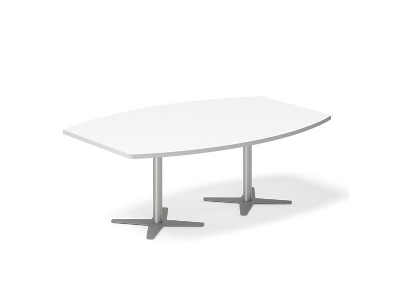 Konferencebord Dna Bådformet 5000X1200mm Hvid, Hvidt Understel